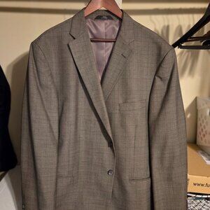 Haggar Brown Plaid Blazer 50L